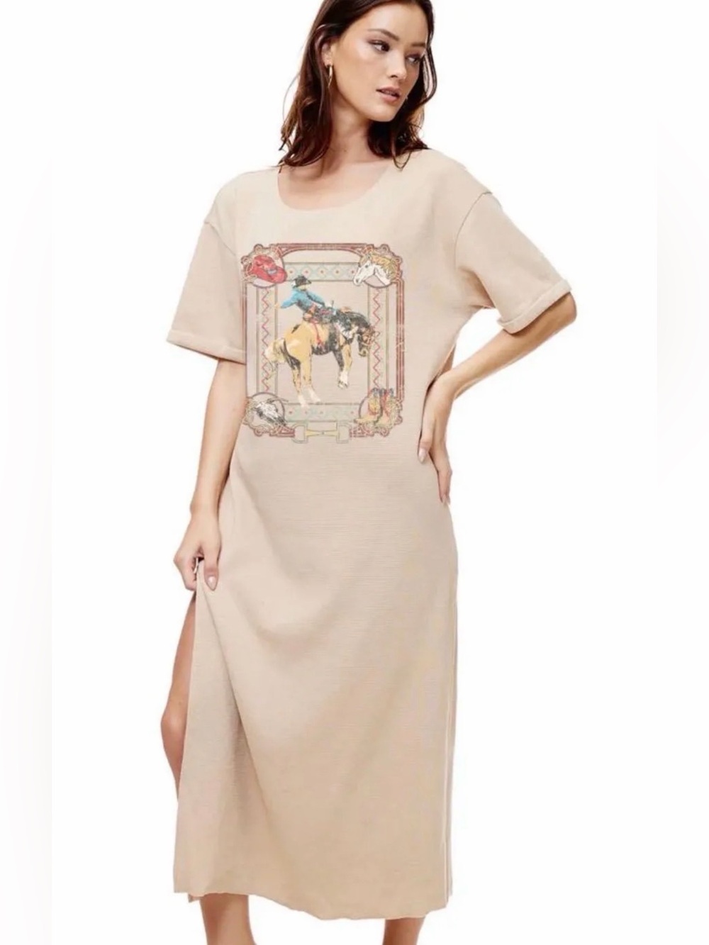 New zutter waffle western cowboy dress small medium large nwt